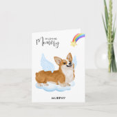 Corgi Angel Dog Memorial Pet Loss Beileid Karte (Vorderseite)