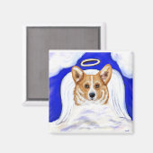 Corgi Angel Magnet (Vorderseite/Rückseite)
