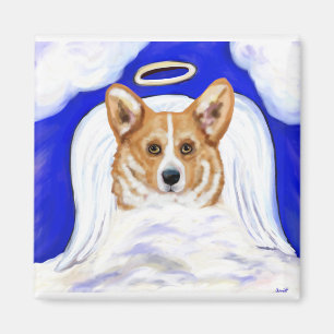 Corgi Angel Magnet