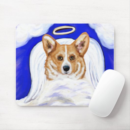 Corgi Angel Mousepad (Mit Mouse)