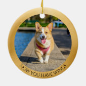 Corgi Angel Personalisiert Memorial Keramik Ornament (Hinten)