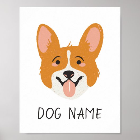 CORGI anpassbar - Fügen Sie den Namen Ihres Hundes Poster (Vorne)