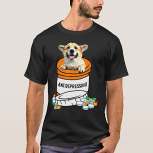 Corgi Antidepressiv Antidepressiva Niedlich Hund T-Shirt