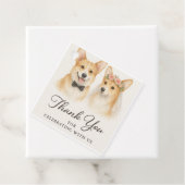 Corgi Aquarell Hochzeit Danke Geschenkanhänger (Beispiel)