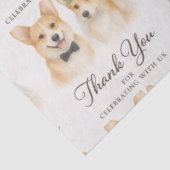 Corgi Aquarell Hochzeit Danke Seidenpapier (Ausschnitt)
