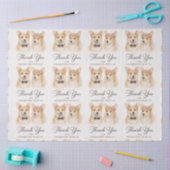 Corgi Aquarell Hochzeit Danke Seidenpapier (Basteln)