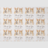 Corgi Aquarell Hochzeit Danke Seidenpapier (Vorderseite)
