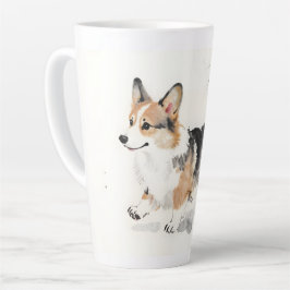Corgi Aquarell – Whimsical japanische Tinte Hundek Milchtasse