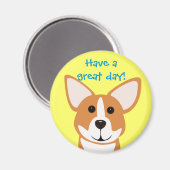 Corgi Art Magnet Greeting (Vorderseite/Rückseite)