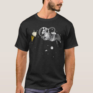 Corgi Astronaut im Weltraum Icecream Corginaut T-Shirt