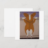 Corgi at Window Invitation (Vorne/Hinten)