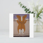 Corgi at Window Invitation (Stehend Vorderseite)
