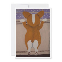 Corgi at Window Invitation