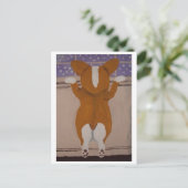 Corgi at Window Invitation Postkarte (Stehend Vorderseite)