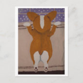 Corgi at Window Invitation Postkarte (Vorderseite)