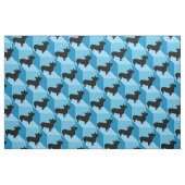 Corgi auf Blue Cubes Stoff (Fat Quarter (45,7 x 55,9 cm))