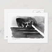 Corgi auf der Treppe Postkarte (Vorne/Hinten)