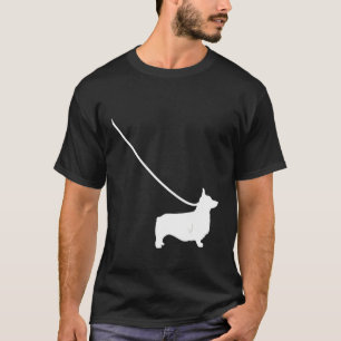Corgi auf einem leash Hund Mama Vater Niedlich T-Shirt