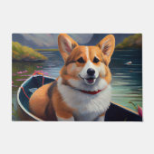 Corgi auf einem Paddle: Ein Landschaftliches Abent Fußmatte (Vorderseite)