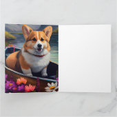 Corgi auf einem Paddle: Ein Landschaftliches Abent Karte (Innenseite)