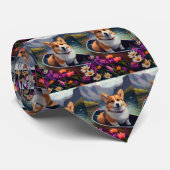 Corgi auf einem Paddle: Ein Landschaftliches Abent Krawatte (Gerollt)