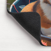 Corgi auf einem Paddle: Ein Landschaftliches Abent Mousepad (Ecke)