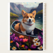 Corgi auf einem Paddle: Ein Landschaftliches Abent Planer (Rückseite)