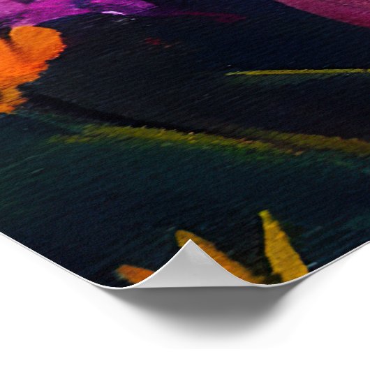 Corgi auf einem Paddle: Ein Landschaftliches Abent Poster (Ecke)