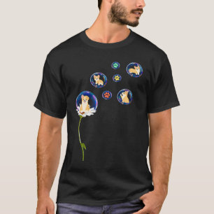 Corgi auf einer Blume für Kinder Teenager lieben C T-Shirt