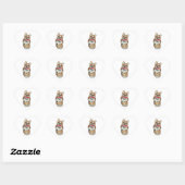 Corgi-Aufkleber "Be Mine" Herz-Aufkleber (Blatt)