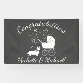 Corgi Baby Shower Dog Banner