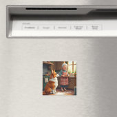 Corgi Backen mit Oma Weihnachtsmalerei Magnet (In Situ (Geschirrspüler))