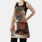 Corgi Baking with Grandma Christmas Painting Schürze (InSitu)