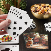 Corgi Baking with Grandma Christmas Painting Spielkarten (In Situ)