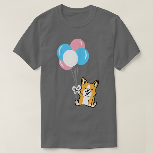 Corgi Balloon Trans Pride T-Shirt (Design vorne)