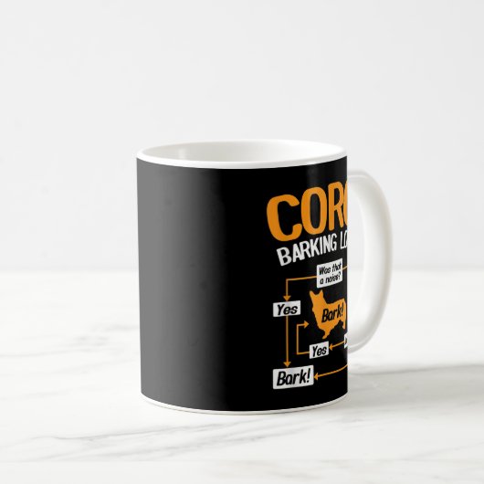 Corgi Bark Logik Kaffeetasse (VorderseiteRechts)