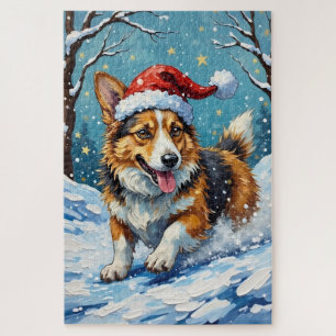 Corgi-Bauchrutsch-Weihnachtsspaßhut Puzzle