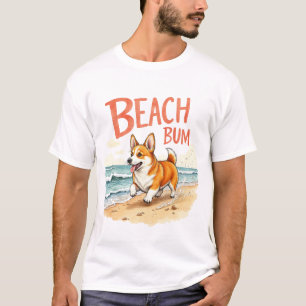Corgi Beach Bum Kühnes Design T-Shirt