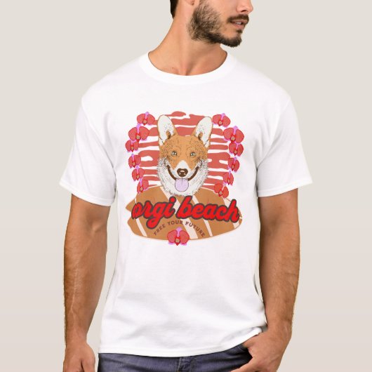 Corgi Beach Free Your Future T-Shirt (Vorderseite)