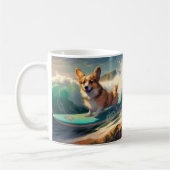 Corgi Beach Surfmalerei Kaffeetasse (Links)