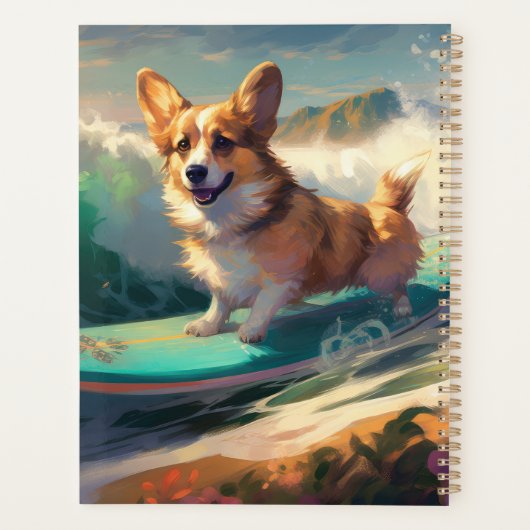Corgi Beach Surfmalerei Planer (Rückseite)