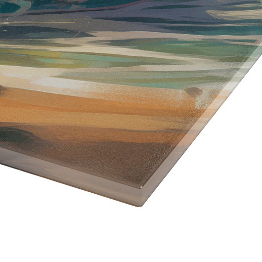 Corgi Beach Surfmalerei Schneidebrett (Ecke)