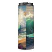 Corgi Beach Surfmalerei Thermosbecher (Rückseite)
