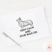 Corgi "Behalt Calm" Stickers (Umschlag)