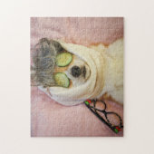 Corgi beim Wellness-Center-Puzzle Puzzle (Vertikal)