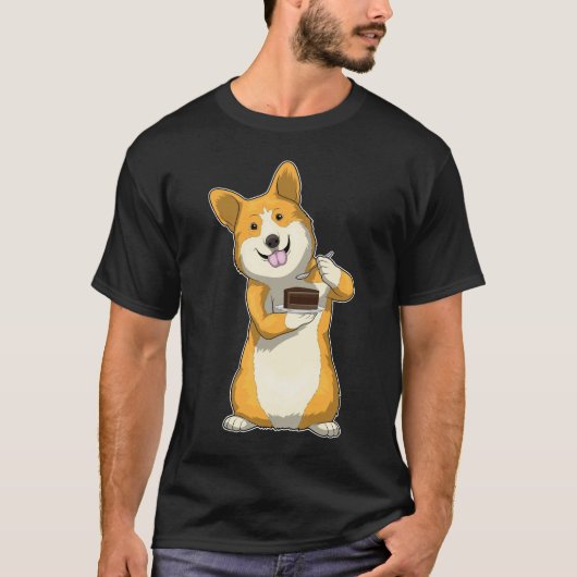 Corgi Birthday Cake T-Shirt (Vorderseite)