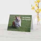 Corgi Birthday Card Karte (Gelbe Blume)