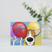 Corgi Birthday Postcard Postkarte (Stehend Vorderseite)