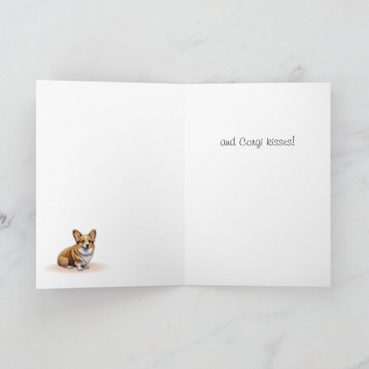 Corgi Birthday wünschcard Dankeskarte (Innenseite)