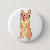 Corgi bitten Knopf Button (Vorderseite)